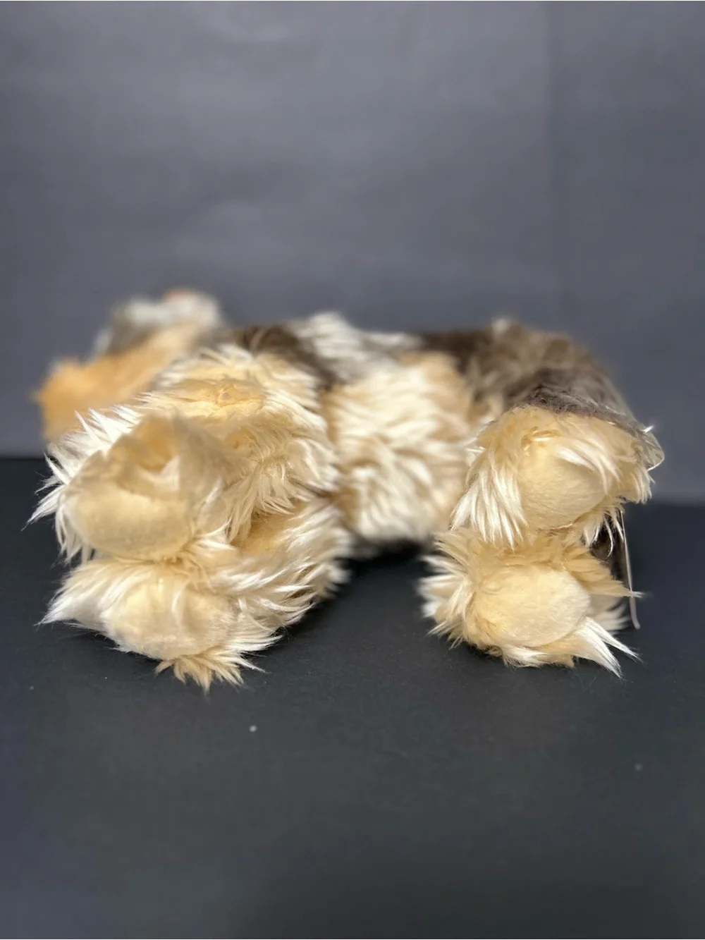 Plush Yorkie Dog Toy - Tan and Cream - Soft Squeaker